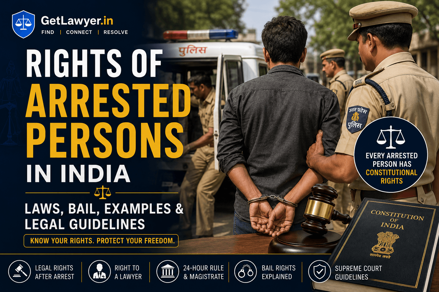 Rights of Arrested Persons in India: Laws, Bail, Examples & Legal Guidelines